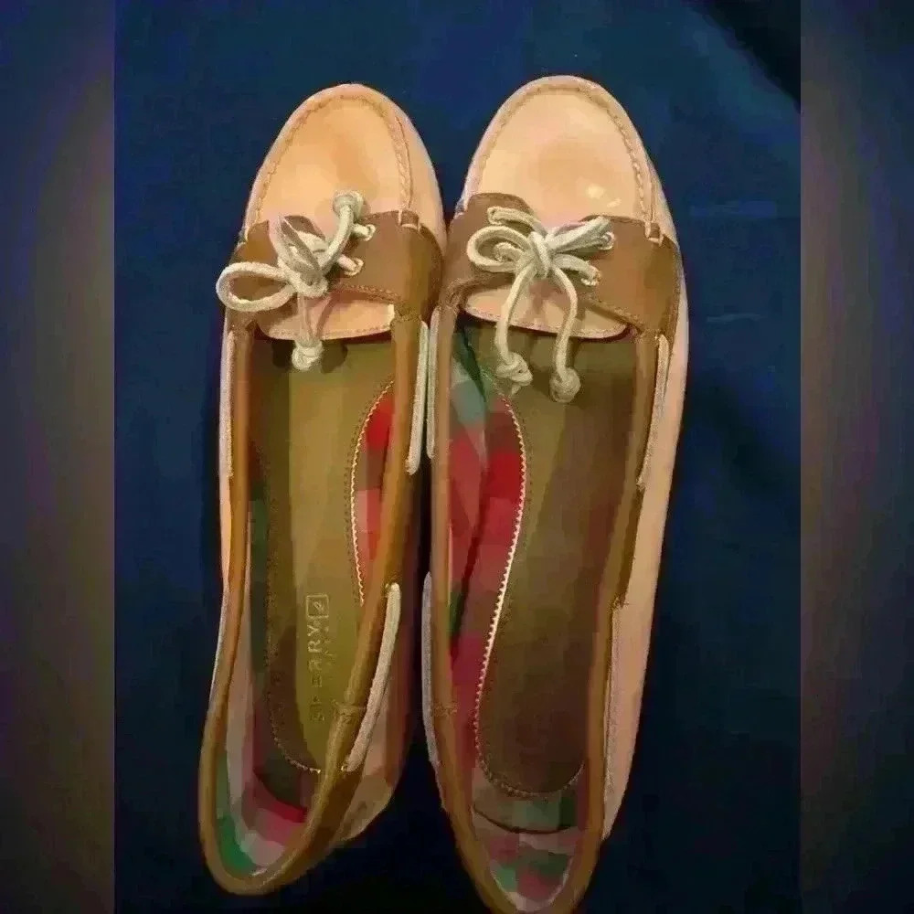 Sperry Women's Brown and Cream Loafers